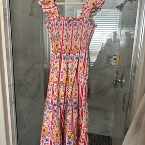 Hill House Multicolor Floral Maxi Dress